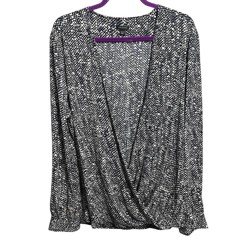 Ann Taylor Blouse Wrap Front Top XXLT